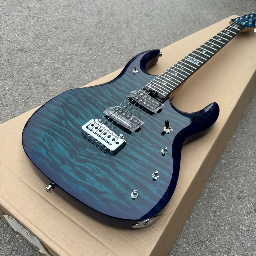 

electric guitar mahagony body quilted maple top