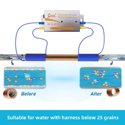 Electronic Water Descaler System Water Descaler, Alternative Electronic Salt-Free Hard Water Conditioner, Alloy Shell