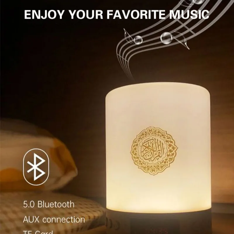 Equantu Colorful Touch Lamp Intelligent Bluetooth Speaker and MP3 Night Light Exquisite Present