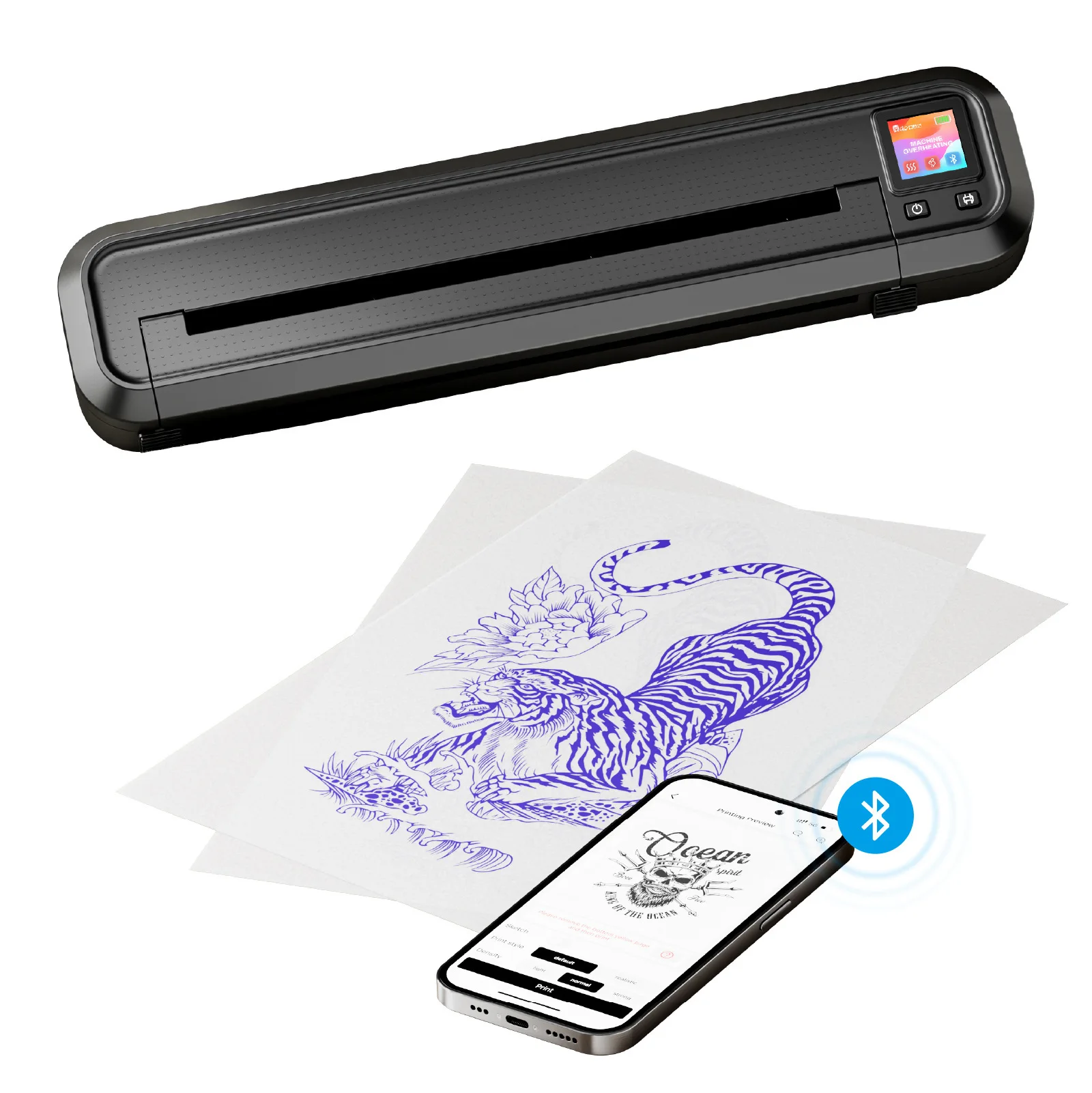 Ultra high definition tattoo thermal printer, can transfer matte surface, pattern A4 tattoo transfer machine