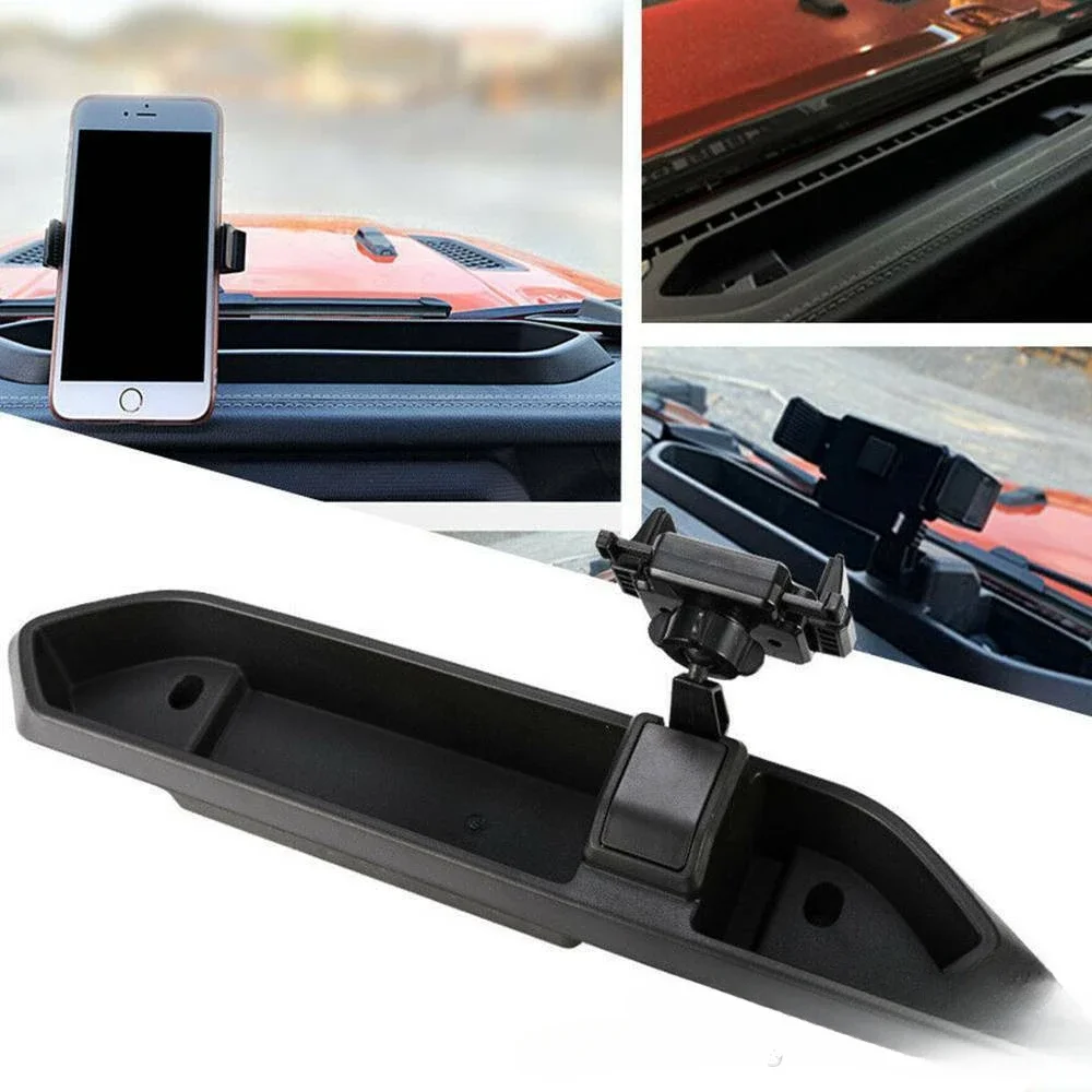 

Suitable for 18-23JEEP Jeep JL Wrangler Mobile Phone Holder Modified Front Storage Box Shelf