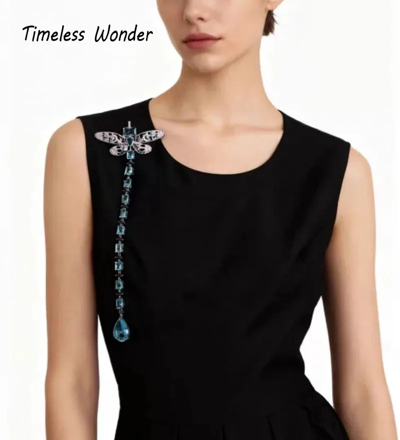 Timeless Wonder Fancy Zircon Dragonfly Brooch Pins Women Designer Jewelry Runway Top Bride Gift Trendy Cute Rare Mix 5285