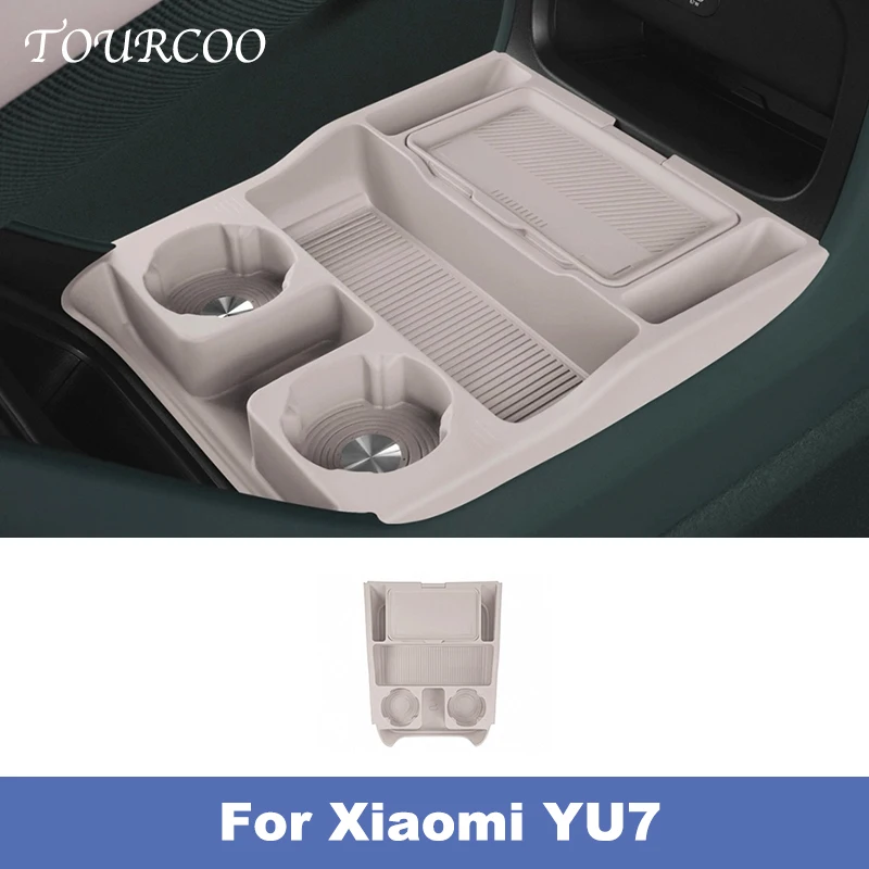 

For Xiaomi YU7 2025 2026 Center Console Lower Layer Storage Box Organizer Tidying Accessories Car Storage Box