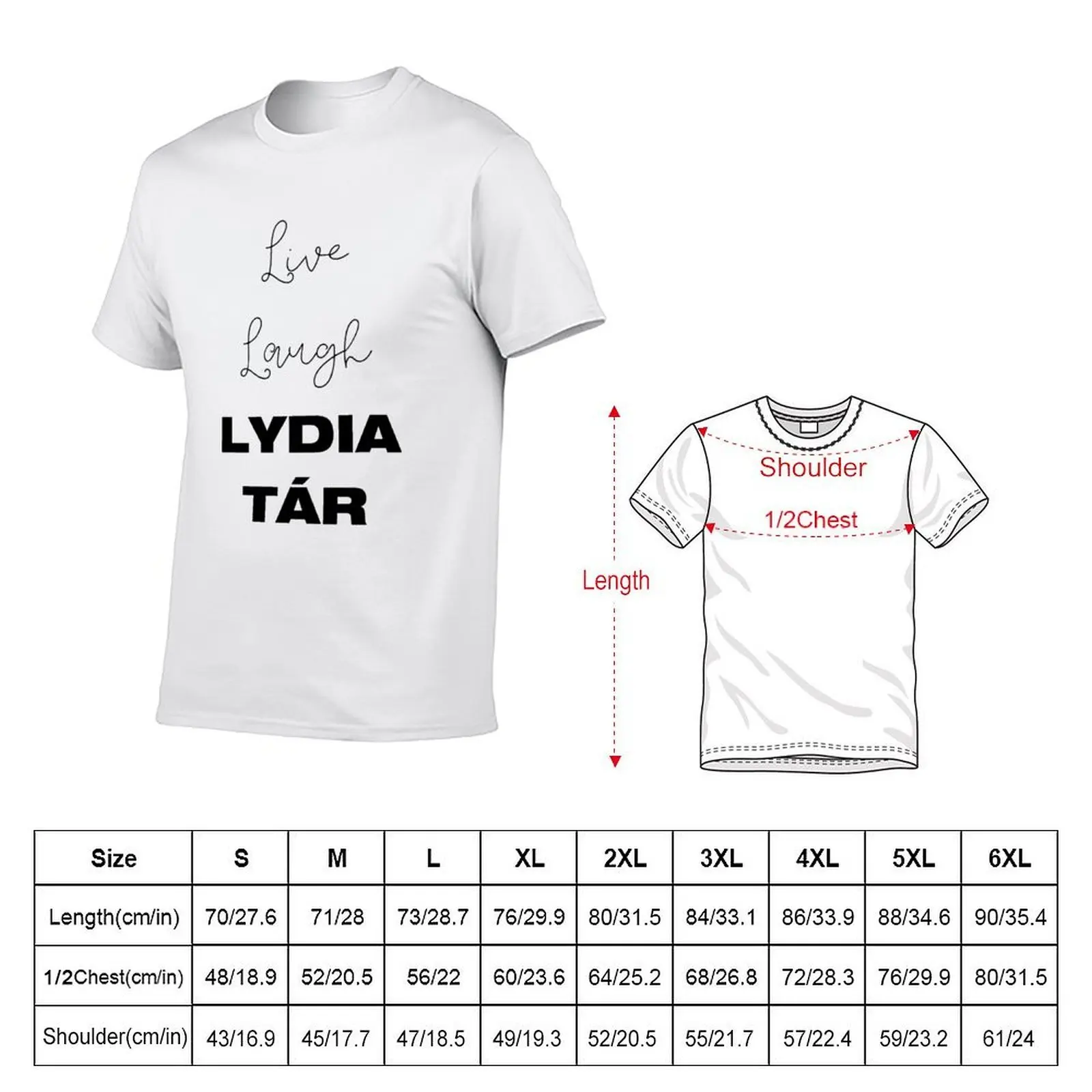 Live Laugh Lydia Tar T-Shirt vintage t shirts vintage T-shirt men