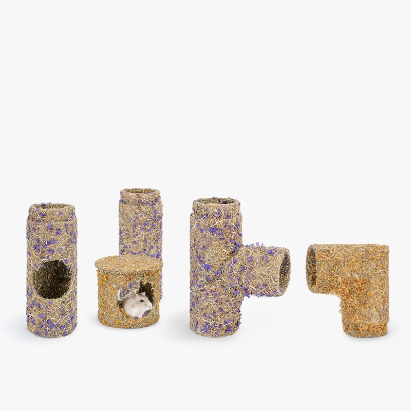 Hamster Tunnel & Grass-Based Modular Pathway – Suitable for Dwarf and Syrian Hamsters (Toy & Habitat Accessory)