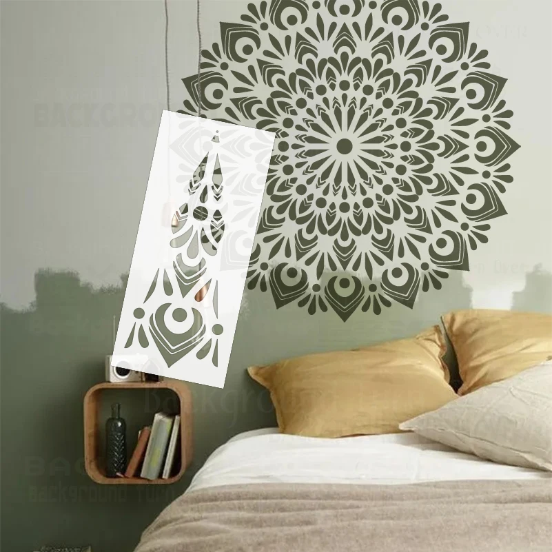 130cm - 210cm Stencil For Painting Decorative Template To Paint Furniture Makers Wall Extra Large Giant Mandala Huge Round S402