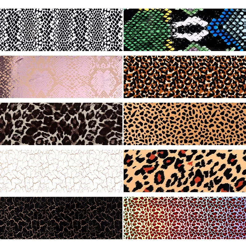 Snake Leopard Nail Foils Marble Nail Art Transfer Sticker Slider Nail Art Decal Manicuring Design Tip Decoration Roll