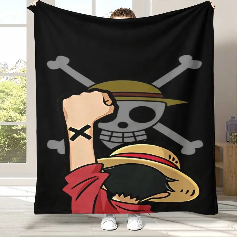 Anime Zoro One P-Piece Straw Hat Pirates Soft Flannel Throw Blanket,Cozy Warm Blanket for Bed,Sofa,Living Room,Picnic,Camping