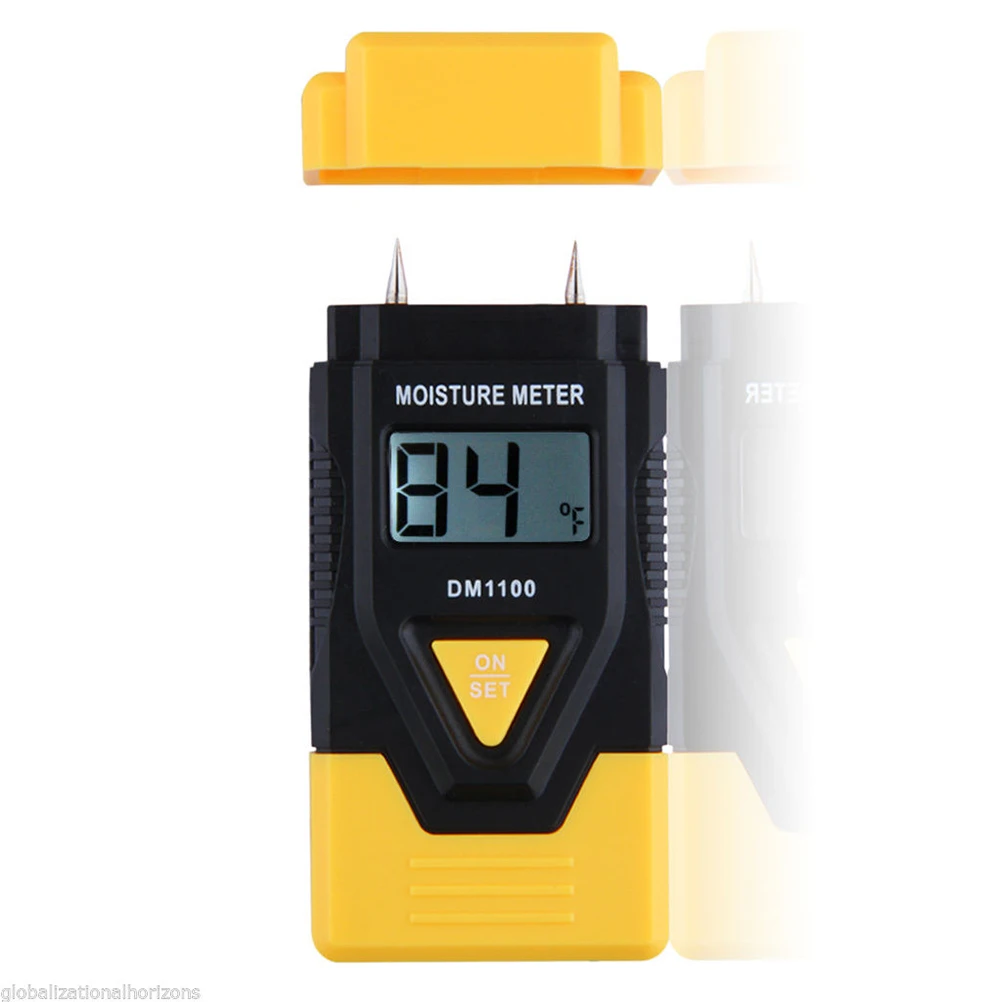 

Digital Hygrometer Portable Moisture Meter for Wood Paper Cardboard Temperature Tester 6% 42% Range Building Materials