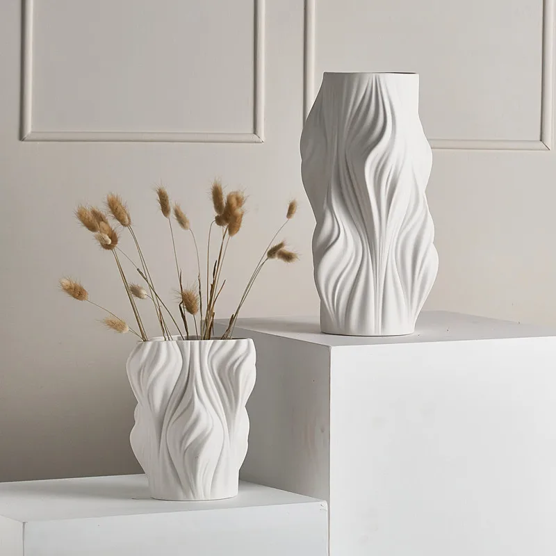 

Decorative Floor Vase Matte White Ceramic Ceramic Flower Vase