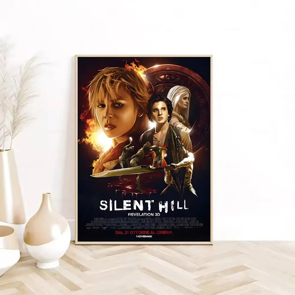 ملصق ألعاب الفيديو من سلسلة سايلنت هيل عالي الدقة، جدار لاصق مقاوم للماء، غرفة المعيشة المنزلية، غرفة النوم، ديكور جمالي #6