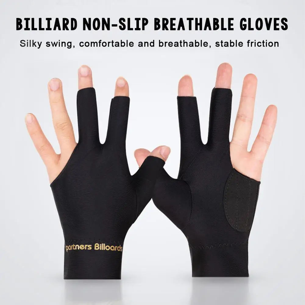 1 PCS High Quality Snooker Billiard Cue Glove Pool Left Hand Open Three Finger Accessory Fitness Accessories For Men And Women