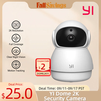 YI Camera 2K Dome Wifi Surveillance Camera Pan&Tilt IP CCTV Smart Home Baby Pet Monitor Security Protection Auto Tracking