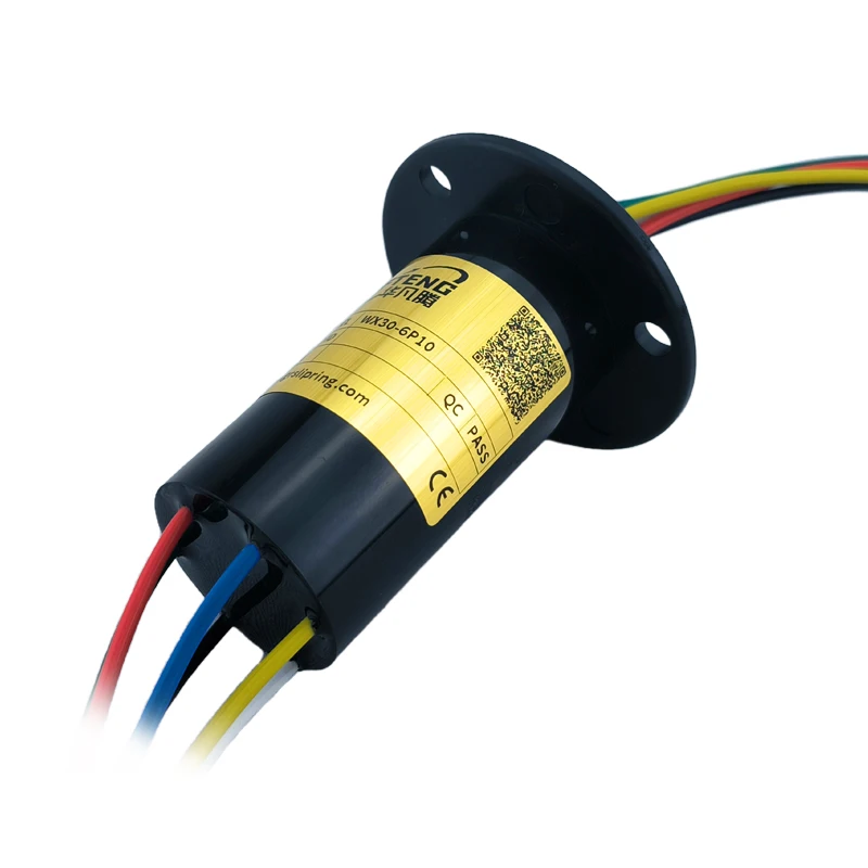 High power capsule slip ring OD 30mm multi-channel conductive slip ring 6-way 10 amp to 30 amp slip ring can be used with motors