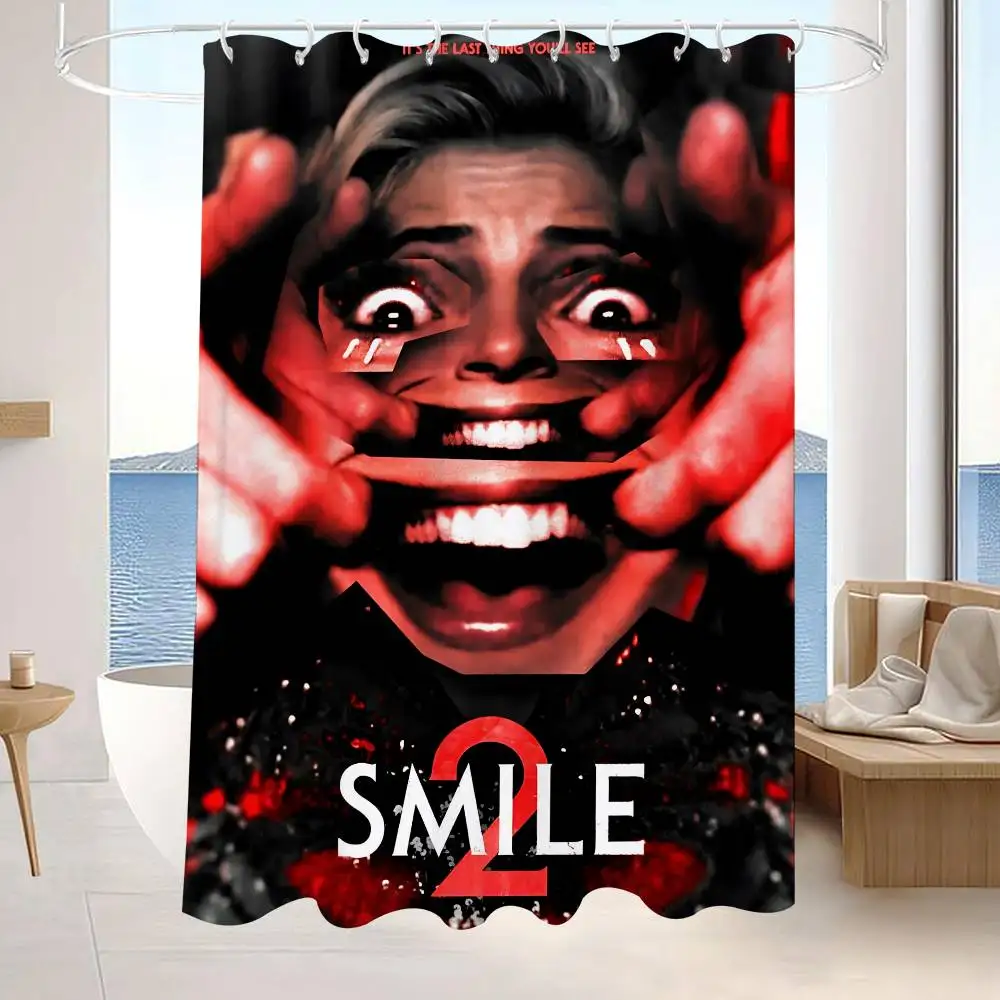 

Занавеска для душа из фильма ужасов S-smile, декоративная занавеска для душа в ванной комнате, водонепроницаемая занавеска для душа с крючками