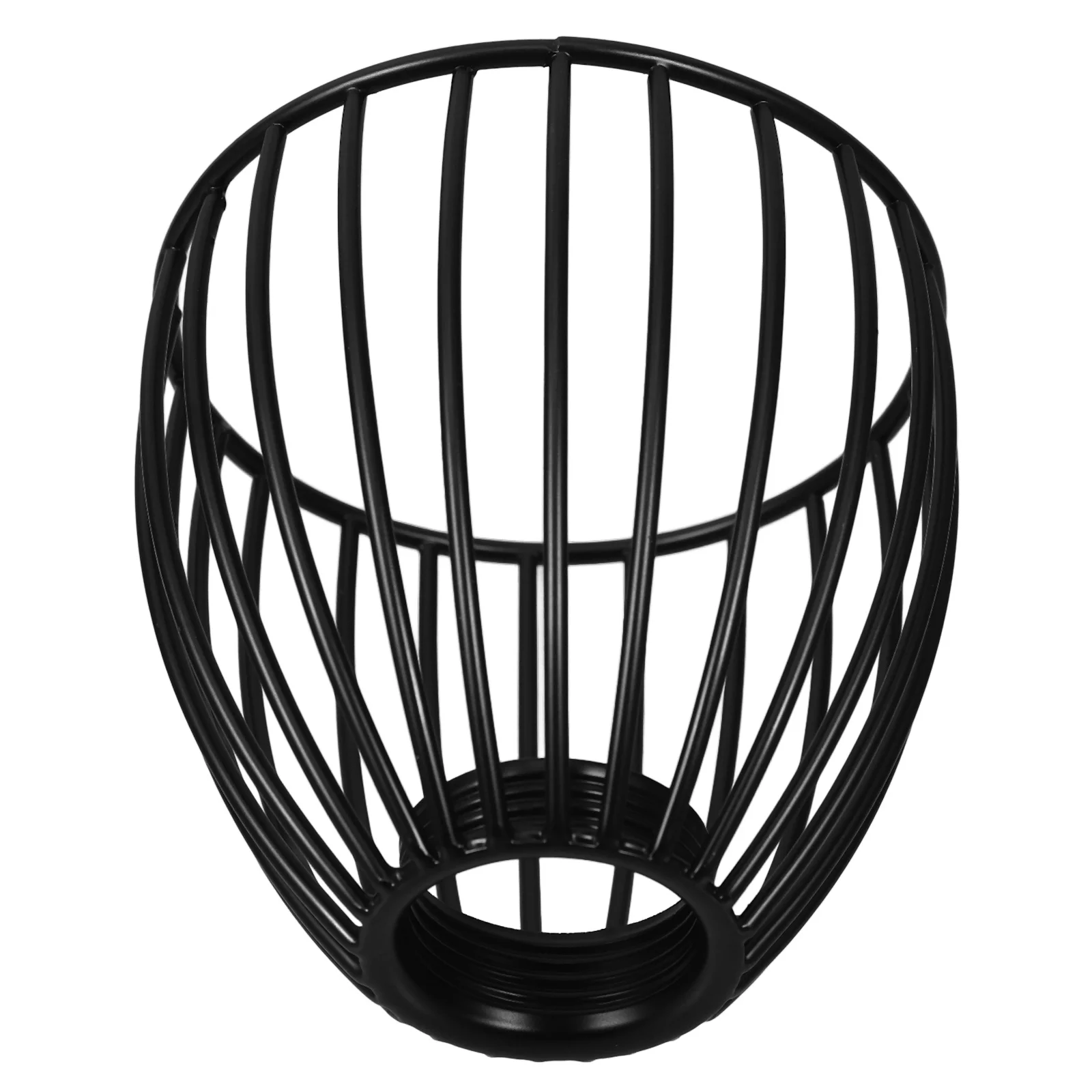 

1pc Iron Cage Lamp Shade Black Round Drum Barrel For Table Floor Lamp Chandelier Light Cover Replacement Living Room Dining
