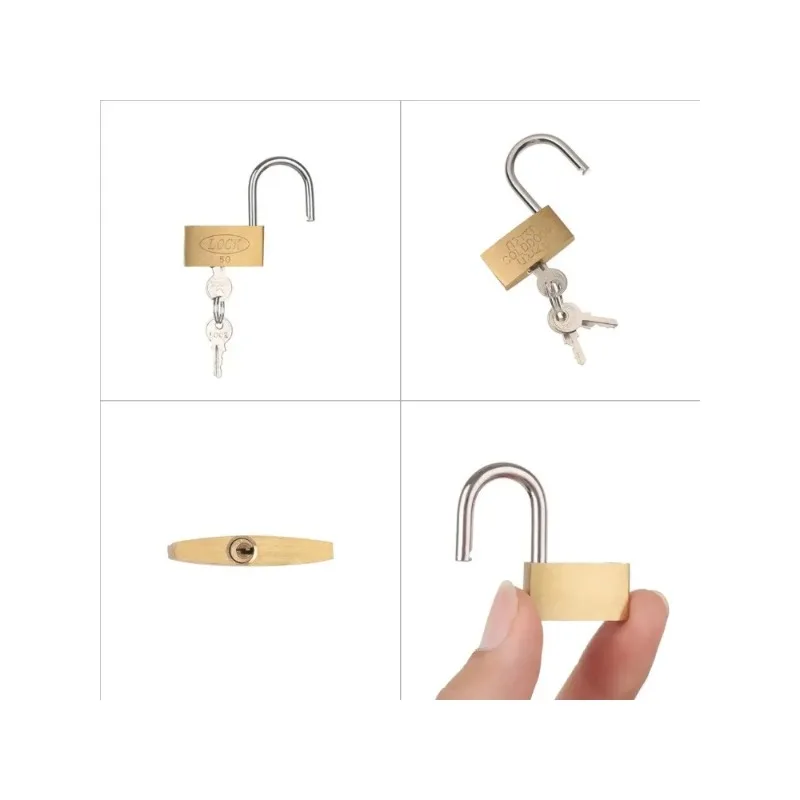 قفل نحاسي أقفال صغيرة لخزانة الأمتعة أجهزة تحسين المنزل 20 مللي متر 25 مللي متر 30 مللي متر 40 مللي متر 50 مللي متر تشمل 3 مفاتيح #6