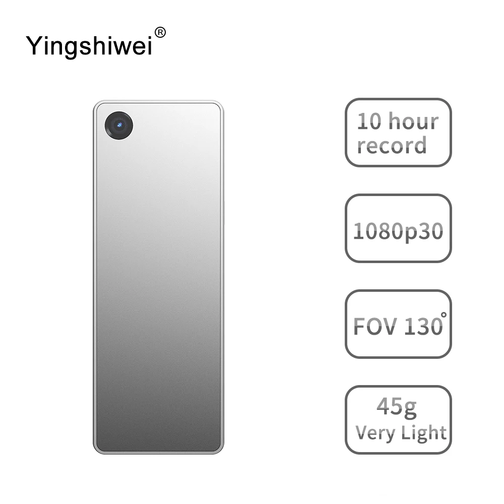 Yingshiwei BC One-click Recording Magnet DVR Camcorder Digital Voice Recorder Body Portable Mini Chest Wear Badge Camera