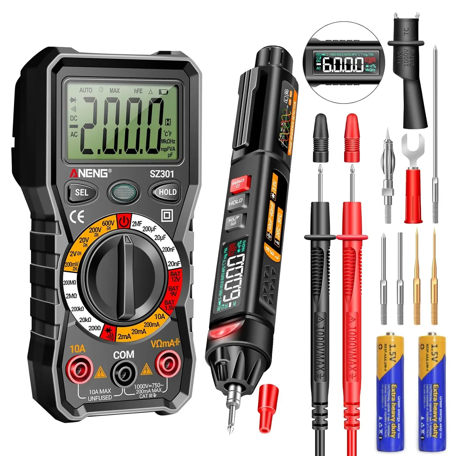 

Мультиметр ручного типа: тестер диодов напряжения переменного/постоянного тока, тока, сопротивления, непрерывности, для дома и автомобильного аккумулятора