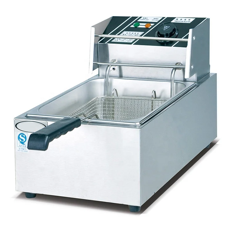 

Commercial Temperature Control Single Cylinder Tank Deep Fryer Electric Fast Food Chicken Deep Fryer
