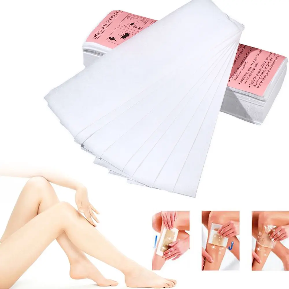 Beauty Skin Care For Facial Leg Eyebrow Underarm Epilating Wax Strip Paper Body Wax Strips Non-woven Waxing Strips Hair Removal