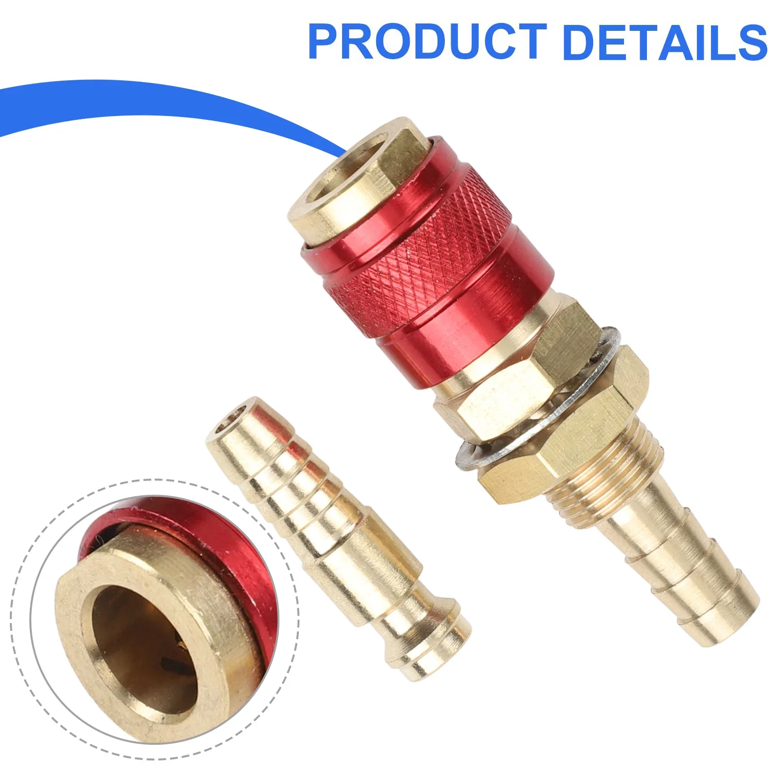 Gas & Water Quick Connector Designed for 8mm For Tubes Provides Quick and Easy Connections for TIG Welding Machines