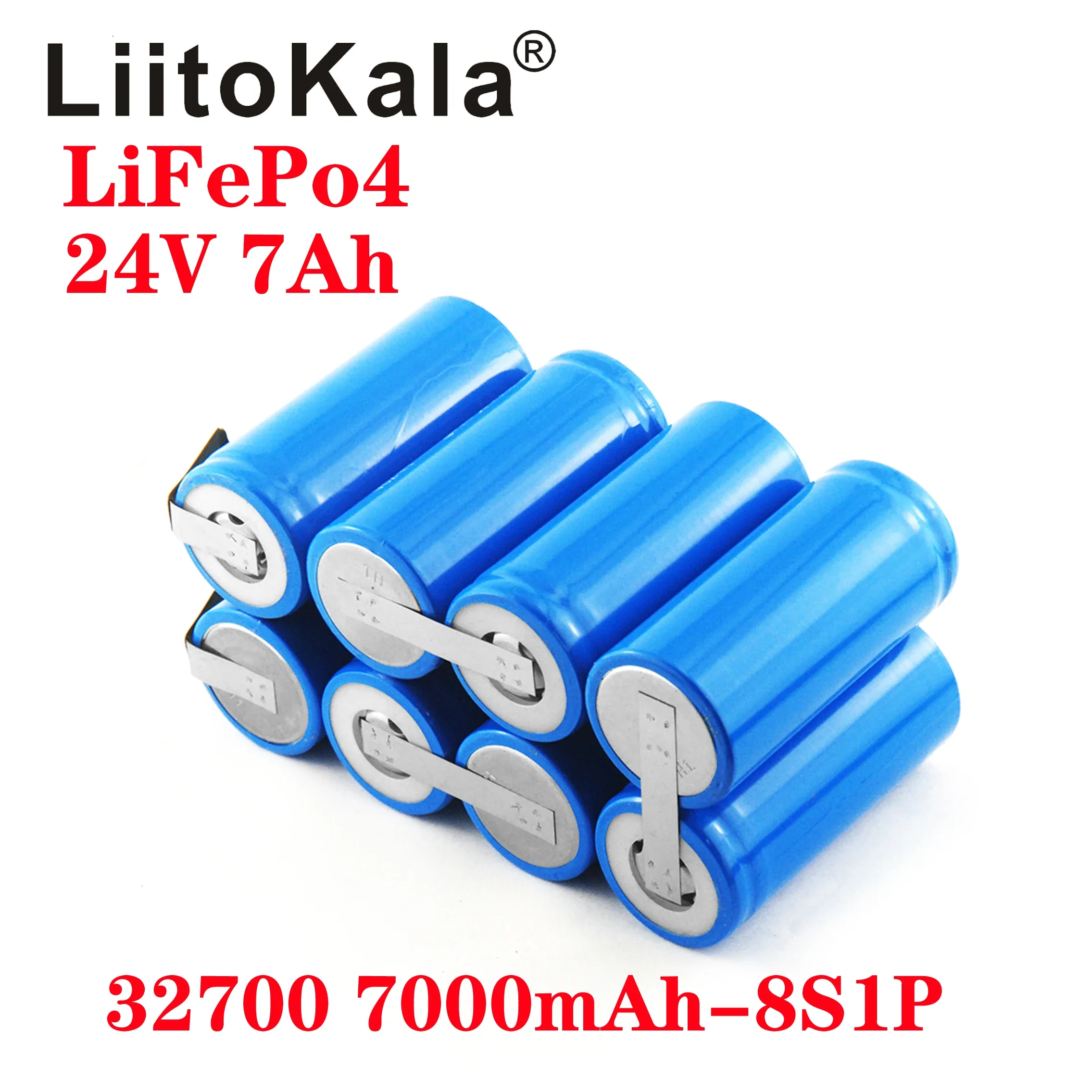 LiitoKala 24V 7Ah 14ah 21ah 32700 7000mAh lii-70A LiFePO4 Battery 35A Continuous Discharge Maximum 55A High power battery DIY