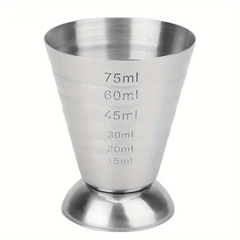 75ML Stainless Steel Measuring Cup Cocktail Tools Mixing Drink Accessories Three Scale Wine Measuring Cups For Home Party