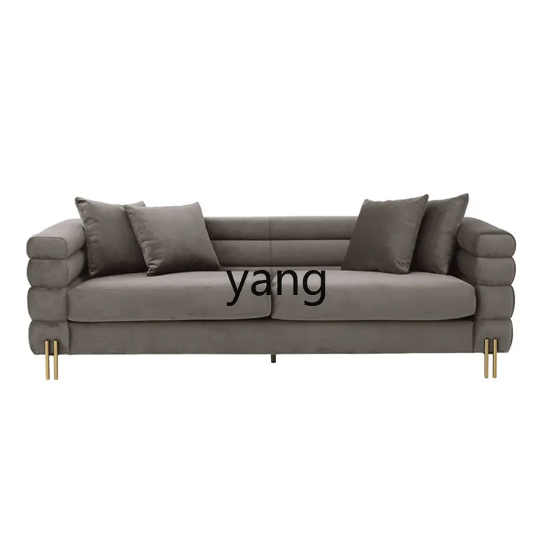 

LT Nordic light luxury metal leg fabric sofa simple modern living room Internet celebrity sofa combination