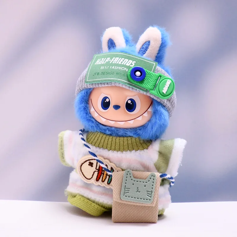 

Одежда для 10 см Mini Labubu 4-го поколения 4,0, наряды для кукол, детская одежда, детская одежда с рыбьей косточкой, сменные аксессуары для кукол