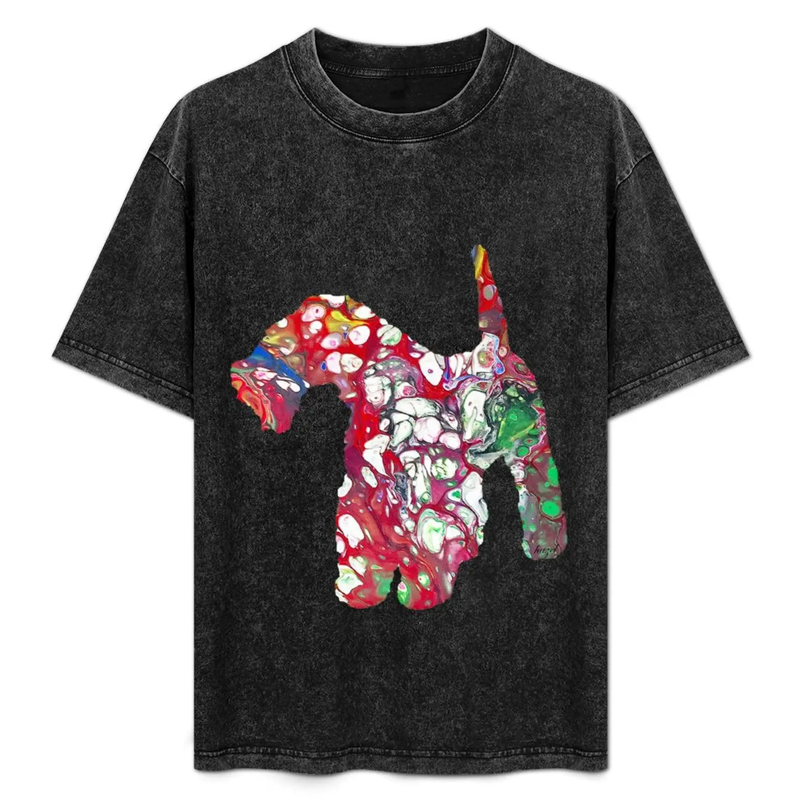 Airedale Terrier, Regalos de Airedale Terrier, Taza, Pintura, Arte, Camiseta Airedale, Camiseta de trabajo industrial