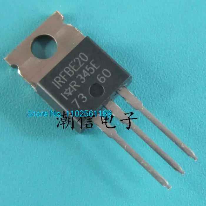 

10PCS/LOT IRFBE20 TO-220 2A 800V