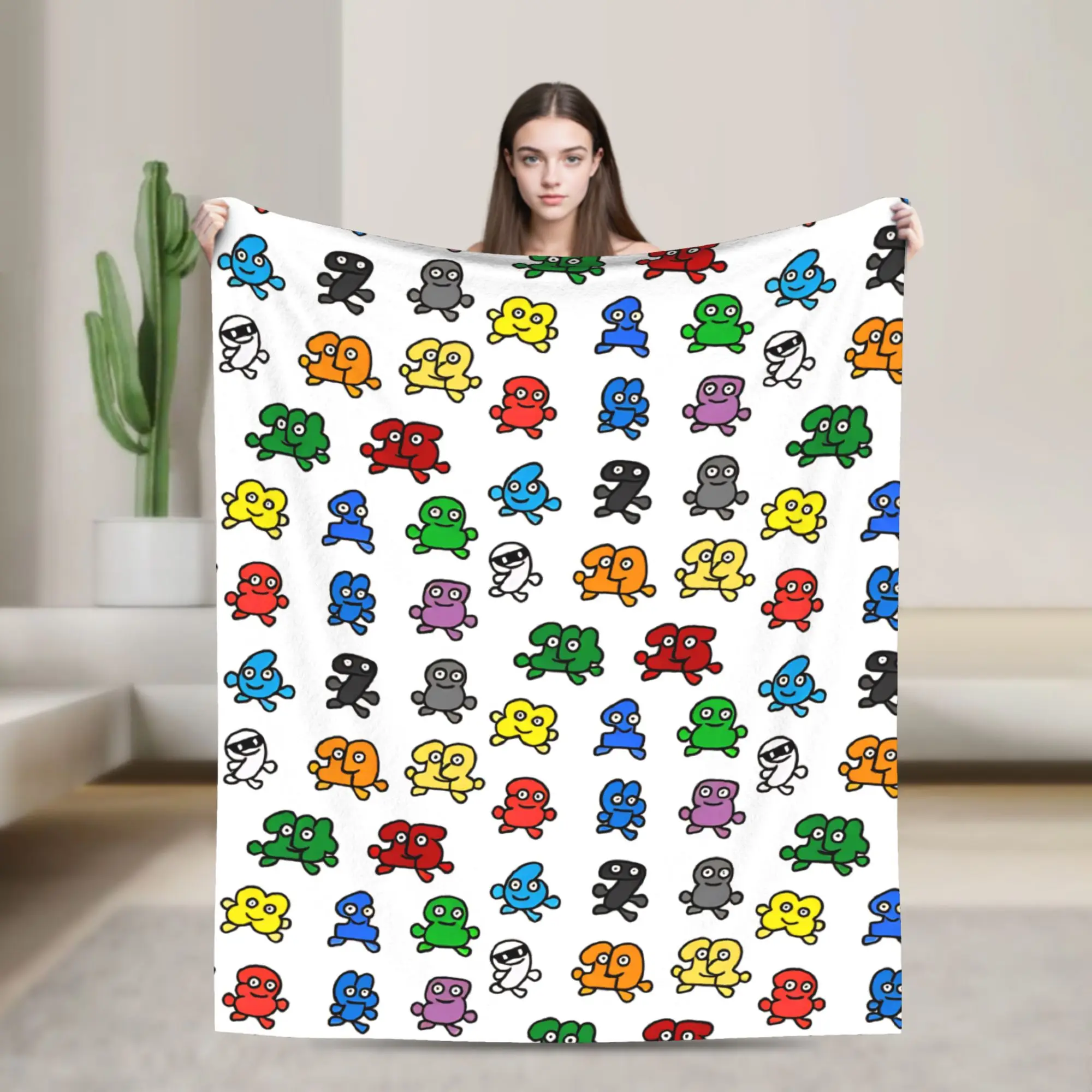 All Algebralien Pack Blankets BFDI Camping Flannel Throw Blanket For Bedroom Super Warm Quality Bedspread Birthday Present