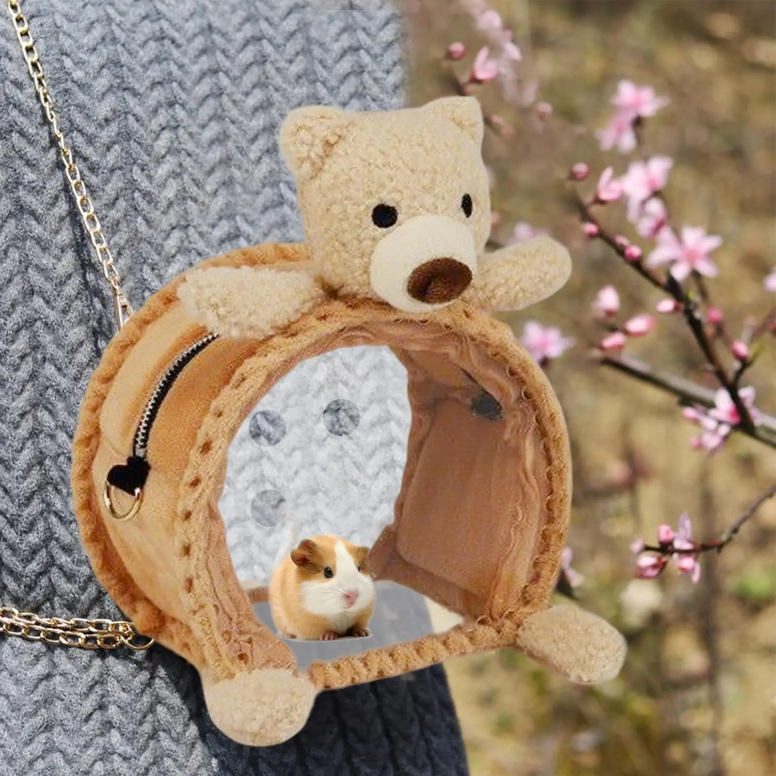 Transportín de hámster, mochila con ventana transparente, bolsa de viaje de erizo para viaje, Animal PEQUEÑO, mascota, conejito, dragón barbudo, pájaro planeador de azúcar