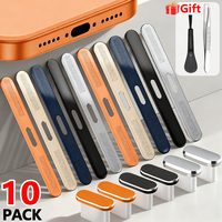 10Pcs Metal USB C Port Dust Plugs with Speaker Protector Cover for IPhone 17/17 Pro/17 ProMax/17 Air Cleaning Set with Tweezers