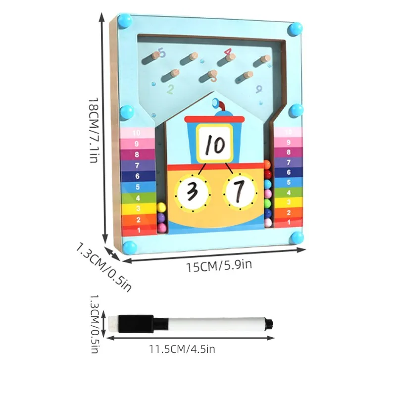 Kids Montessori Math Counting Learning Toys Teaching Tool Number Decompositio Addition Subtraction Kindergarten Educatinal Game