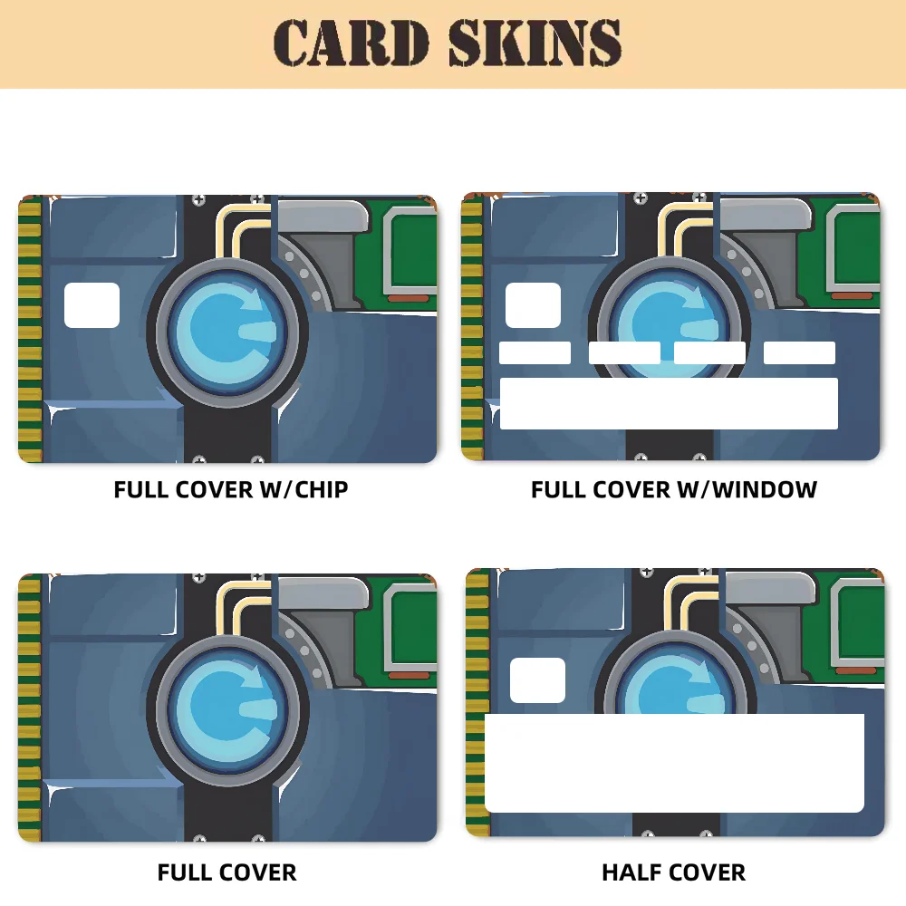 

Reboot Card Stickers 4pcs PVC Card Skin Stickers for Bank Card Bus Metro Card Case Decorate Gift