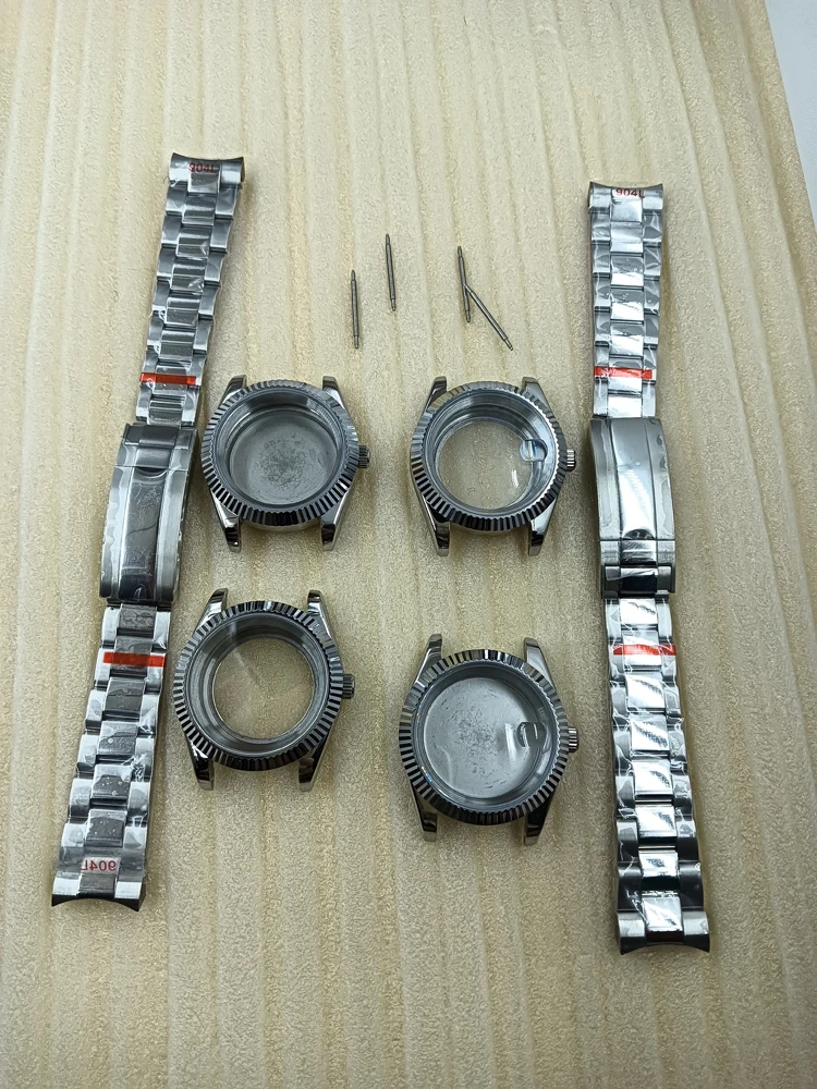 39mm Watch Case NH35 Watch Accessories Stainless Steel For NH35 NH36 NH38 Movement 28.5mm Dial Date Bracelet