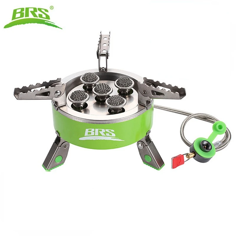 

BRS 7000W Five Burner Outdoor Gas Stove with Strong Power for Camping Cooking