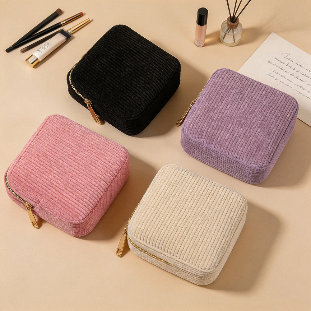 Velvet Makeup Bag Mini Cosmetic Storage Pouch Portable Travel Organizer Box Waterproof Beauty Case Small Vanity Bag for Women