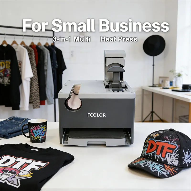 

All in One 3 in 1 Heat Transfer Machine T Shirt Mug Heat Press Machine Cap for DTF Sublimation