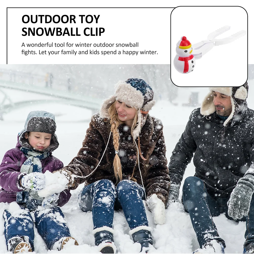 3 قطع من أدوات صنع شكل رجل الثلج الإبداعية للأطفال في الشتاء واللعب في الهواء الطلق قوالب بلاستيكية محمولة رمل الثلج