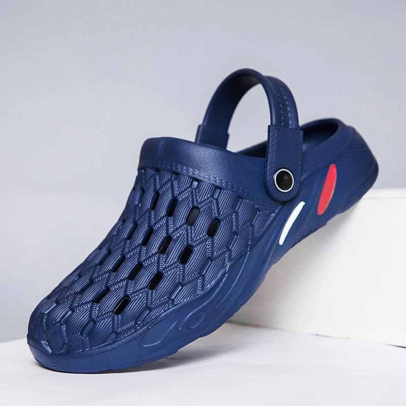 

Летние мужские сандалии размера плюс 48, уличные садовые сабо, обувь с отверстиями, мужская повседневная обувь, обувь для воды, удобные домашние мягкие тапочки