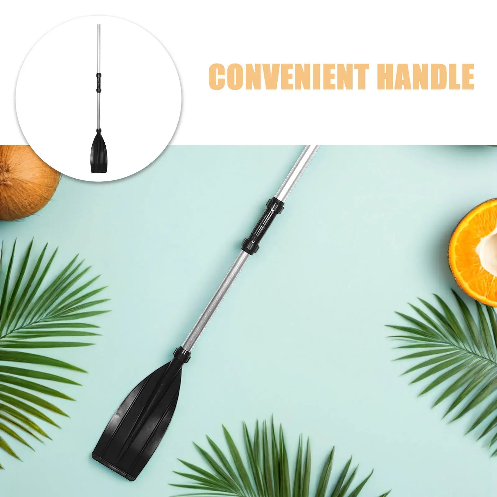 1pcs Kayak Paddle For Inflatable Boats Aluminum Alloy Handle Plastic Blade Detachable Design Lightweight Rowing Oar For Rafting