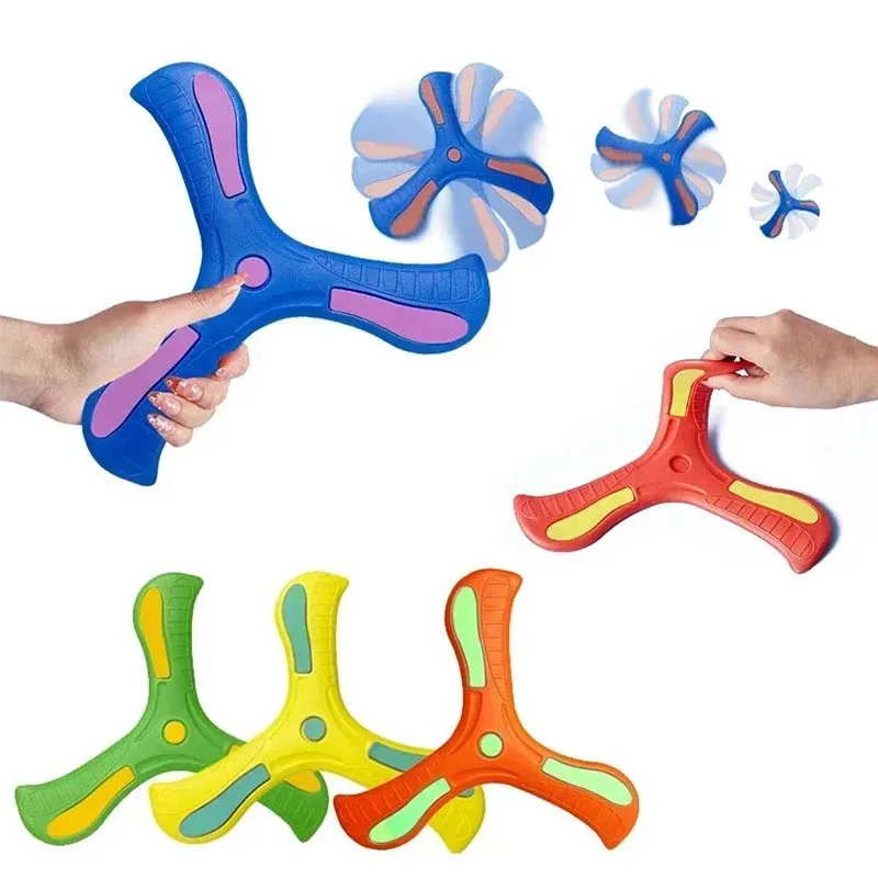 Children's Boomerang Soft Three-leaf Cross Parent-child Outdoor Interactive Early Education Puzzle Class Stress Reduction Toys