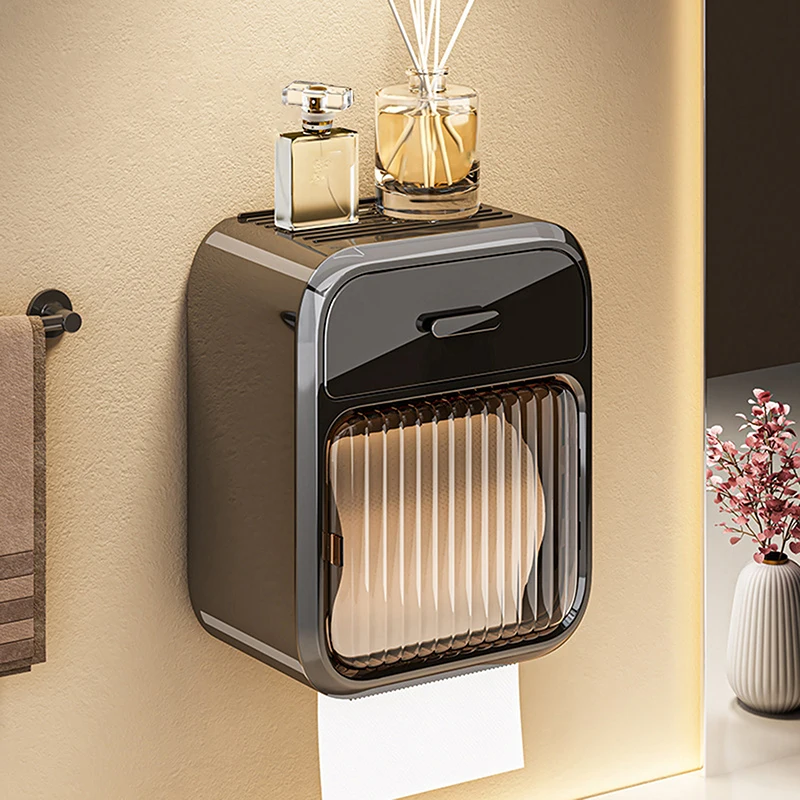 

Toilet Paper Box Toilet Paper Roll Storage Rack Bathroom Roller Tissue Holder Wall Mounted Tissue Boxes Bathroom Accessories