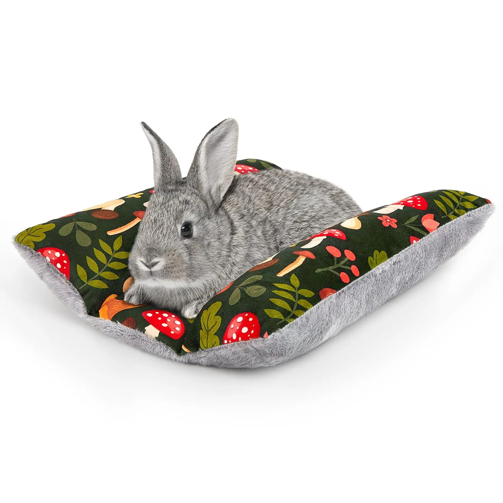 

Коврик для кровати с кроликом, утолщенный мягкий коврик для кровати с кроликом, моющийся коврик для обнимашек, двусторонний плюшевый коврик для маленьких домашних животных, хлопковая подушка для кролика