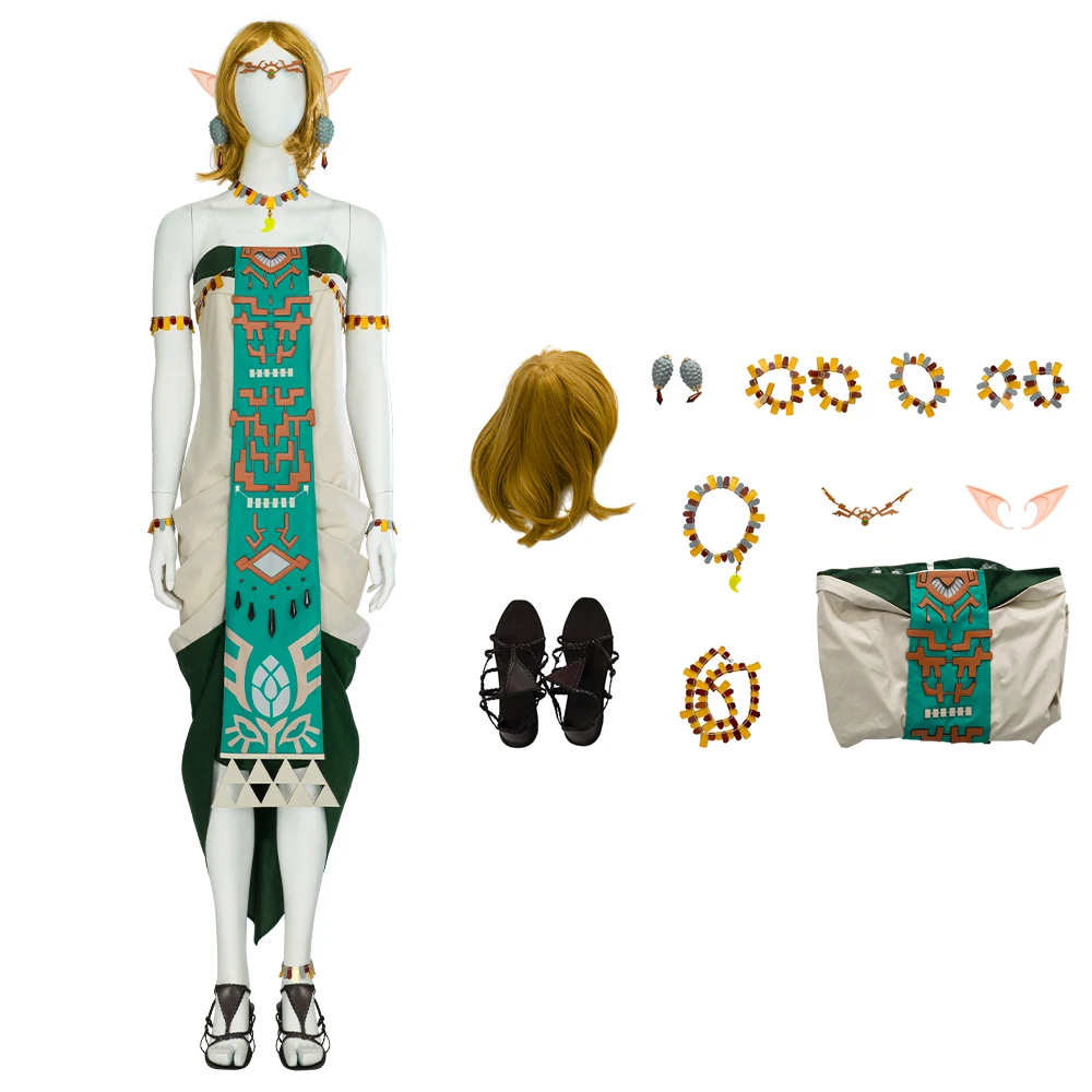 

New Game Legend of Princess Zelda Tears of the Kingdom Cosplay Costume Wigs Anime Character Uniform Halloween Costume