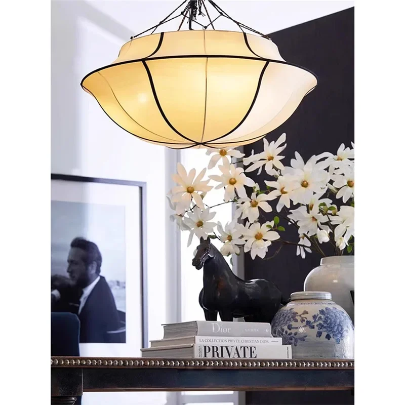 

Japanese Umbrella Pendant Lamp Art Decor Ceiling Light Lantern Light LED Living Tea Room Bedroom Cloth Lamp Study Office Lamp