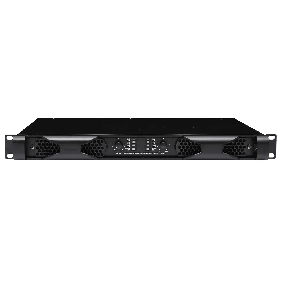 Class D 4Ω 900W×2 Digital Professional power amp 1U 2 Channel Preamplifier Audio DJ Speaker  Linear Array Sound Amplifier